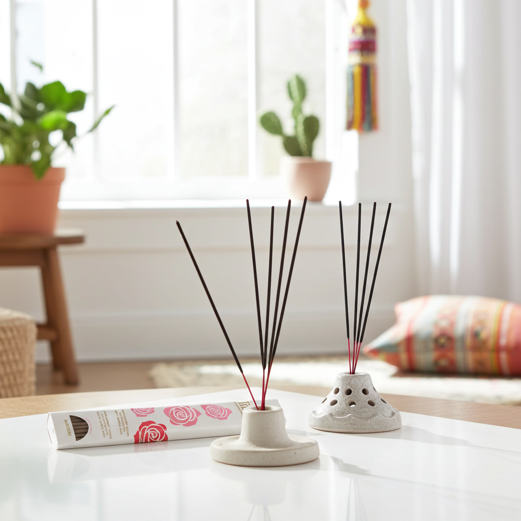 Triloka Rose Original incense sticks pack for aromatherapy, spiritual practice, and calming room scent.