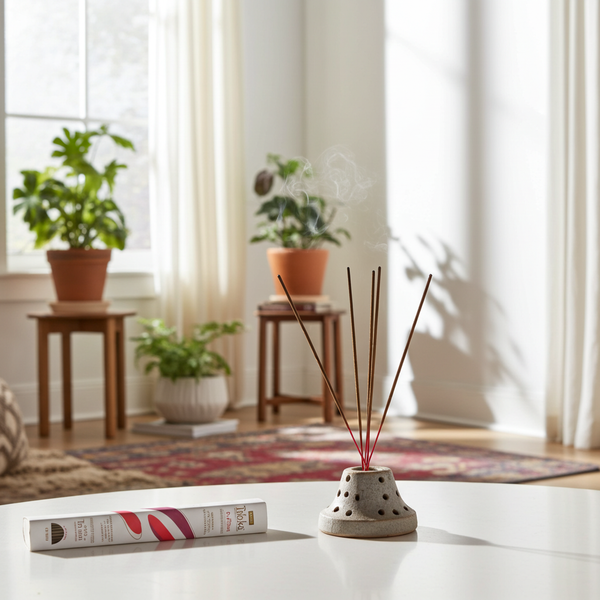 Triloka Saffron Original incense sticks for meditation, relaxation, and home fragrance use.