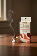Triloka Sandalwood Fire Incense Cones for meditation, relaxation, and daily aromatherapy use.