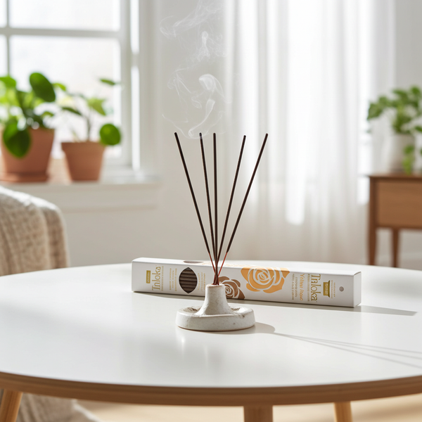 Triloka Yellow Rose Original incense sticks for home fragrance, relaxation, and meditation use.