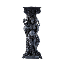 Triple Goddess candle holder statue for altar use, candle display, and sacred ceremony.