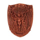 Triple Goddess Maiden Mother Crone wall plaque for altar and home decor