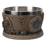 Triple Goddess ritual burning bowl for incense, smudge sticks, and spiritual cleansing ceremonies.