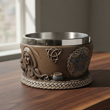 Triple Goddess ritual burning bowl for incense, smudge sticks, and spiritual cleansing ceremonies.