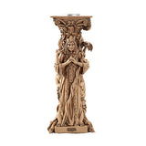 Triple Goddess Tea-Light Holder for altar and candle display, detail view