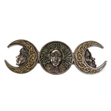 Triple Moon Goddess Maiden Mother Crone wall plaque for altar and home decor