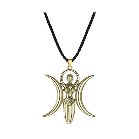 Triple Moon Goddess Necklace pendant jewelry featuring the triple moon symbol