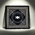 Triple Moon Ouija Board altar cloth for tarot readings, divination, and spiritual altar use.