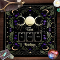 Triple Moon Tarot & Altar Cloth fabric altar cloth for tarot readings, spiritual rituals, and sacred space setup.