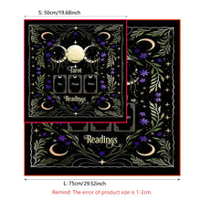 Triple Moon Tarot & Altar Cloth reading cloth for laying out tarot spreads, meditation, and ritual use.