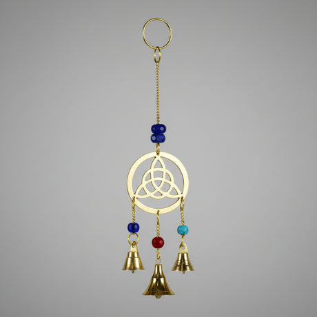 Triquetra bell chime for altar and porch decor