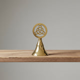 Triquetra brass altar bell, 4 inch, for ritual and ceremonial use
