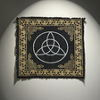 Triquetra altar cloth fabric altar covering for ritual work, sacred space setup, and ceremonial use.