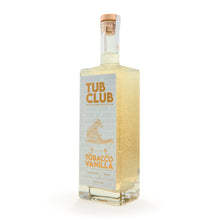 Tub Club Tobacco Vanilla bubble soak in white glass bottle
