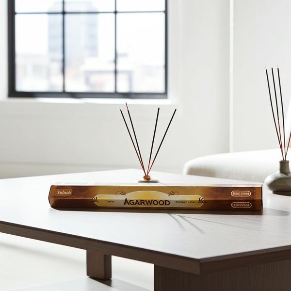 Tulasi Agarwood incense sticks pack for meditation, relaxation, and daily home fragrance use.