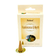Tulasi Frankincense and Myrrh Incense Cones for meditation, relaxation, and romantic ambiance.