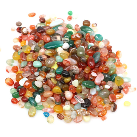 Tumbled Agate & Quartz Healing Crystal Chips for meditation, crafts, and crystal healing.
