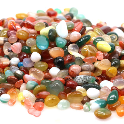 Tumbled Agate & Quartz Healing Crystal Chips for meditation, crafts, and crystal healing.