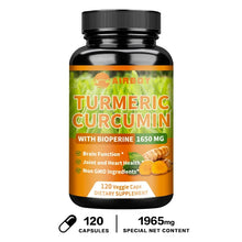 Turmeric Curcumin capsules bottle for antioxidant support, wellness support, and everyday nutritional supplementation.
