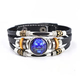 Twelve Constellations adjustable leather bracelet for comfortable daily wear, zodiac fashion styling, and casual accessory use.