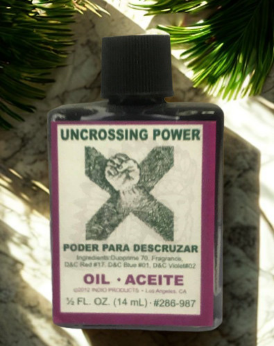 Uncrossing Power Wish Oil ritual oil for removing spiritual obstacles, wish petitions, and ceremonial practice.