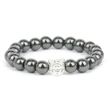 Unisex Hematite stretch bracelet magnetic therapy style for easy everyday wear, travel accessorizing, and casual fashion use.