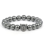 Unisex Magnetic Hematite stretch bracelet for daily wrist support styling, comfortable all-day wear, and simple fashion accessorizing.