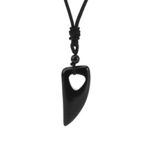 Trendy Natural Stone Wolf Tooth Pendant necklace for unisex fashion styling, everyday wear, and casual accessorizing.