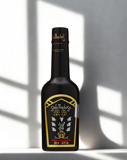 Urania Siete Machos Cologne 210ml bottle for personal fragrance, spiritual cleansing, and daily refreshing use.