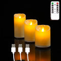 USB rechargeable LED candles with remote control for flameless home decor, ambient lighting, and everyday use.