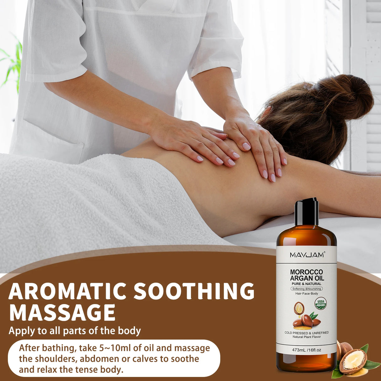 USDA Organic Coconut Oil hair oil for scalp care, dry hair conditioning, and everyday moisture support.