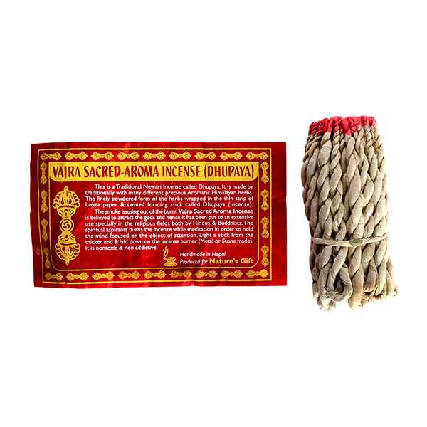 Vajra Sacred Aroma Tibetan Rope Incense 35 ropes for meditation, prayer, and sacred ritual use.