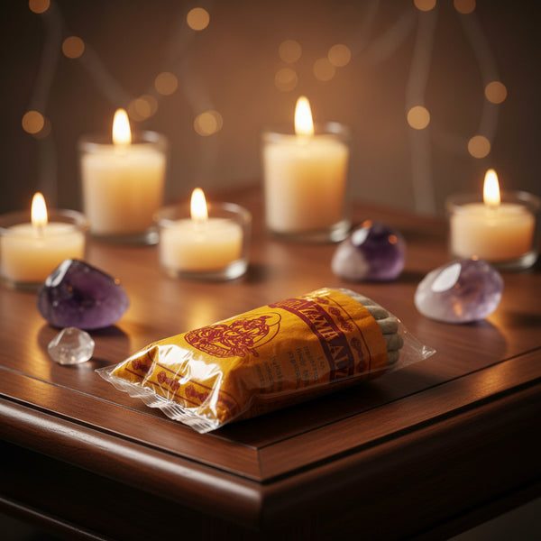 Vajra Zambala Tibetan Rope Incense 45 ropes for meditation, prosperity rituals, and daily practice.