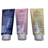Vaseline Niacinamide Body Lotion in Yellow, Pink, and Blue color variants on a white background.
