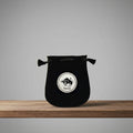 Velvet pouch with Taurus zodiac symbol embroidery for storing crystals, tarot cards, and small ritual items