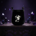 Velvet pouch with Witch design embroidery for storing crystals, tarot cards, and small ritual items