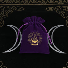 Velvet tarot bag for card protection and organized deck storage during rituals, travel, and home practice.