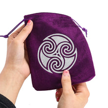 Tree of Life velvet card holder tarot bag for storing divination cards, altar tools, and spiritual use.