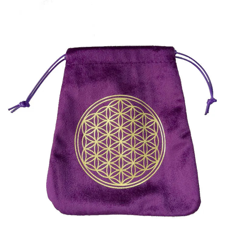 Tree of Life velvet reading card pouch for keeping tarot cards protected, organized, and ready for divination use.