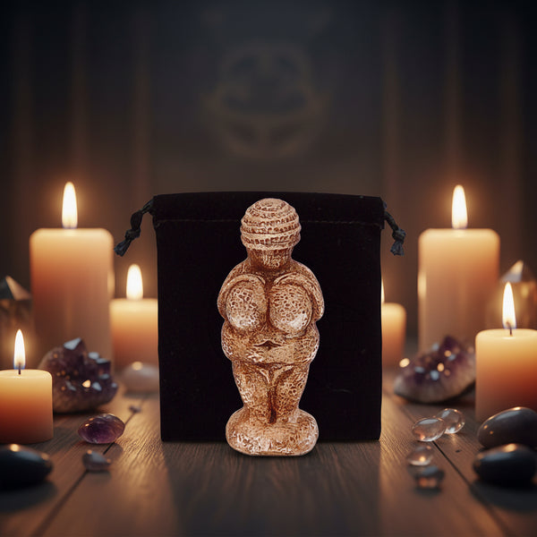Venus of Willendorf figurine statue for home decor, historical display, and ancient art collection use.