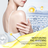 Person applying Viareline Collagen Nourishing Body Wash Gel 100ml showing moisturizing and nourishing benefits.