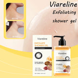 Viareline Exfoliating & Moisturizing Body Shower Gel 100ml main product shot with packaging.