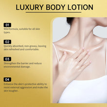 Viareline Floral Collagen Body Lotion luxury daily body lotion with person applying lotion.