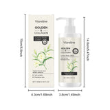 Viareline Floral Collagen Body Lotion packaging with dimensions on a white background.
