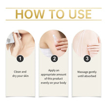 Viareline Floral Collagen Body Lotion usage instructions showing three application steps.