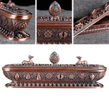 Vintage inspired Tibetan incense burner for burning incense during yoga, mindfulness, and ceremonial practice.