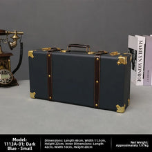 Vintage retro wooden organizer caddy for arranging desk accessories, beauty tools, and household storage items.