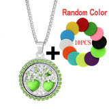 Vintage style Tree of Life aromatherapy locket pendant for essential oils, soothing fragrance, and everyday necklace wear.