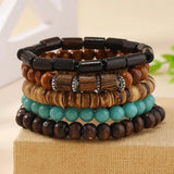 Vintage Tree of Life beaded leather cuff bracelet for boho fashion styling, wrist layering, and everyday accessory use.