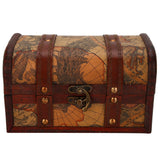 Vintage wooden jewelry box for storing rings, earrings, necklaces, and daily jewelry organization.